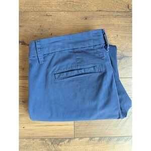Frank & Eileen Wicklow Navy Blue Italian Cotton Cropped Chino Pants Womens 6